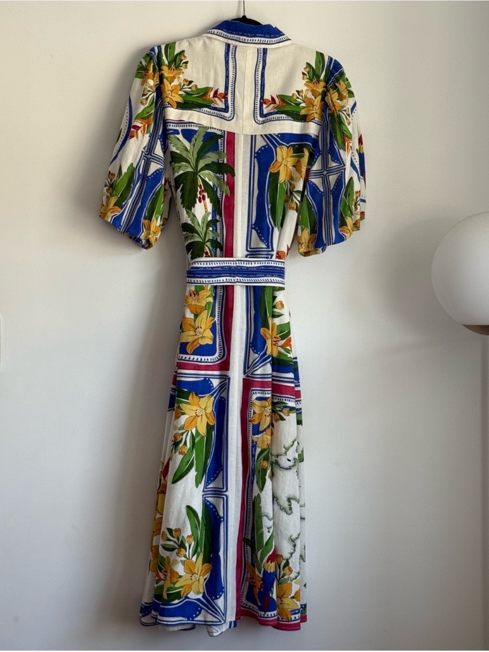 FARM Rio Floral Midi Dress with Blue, Yellow & Green Floral Print - Picture 3 of 6